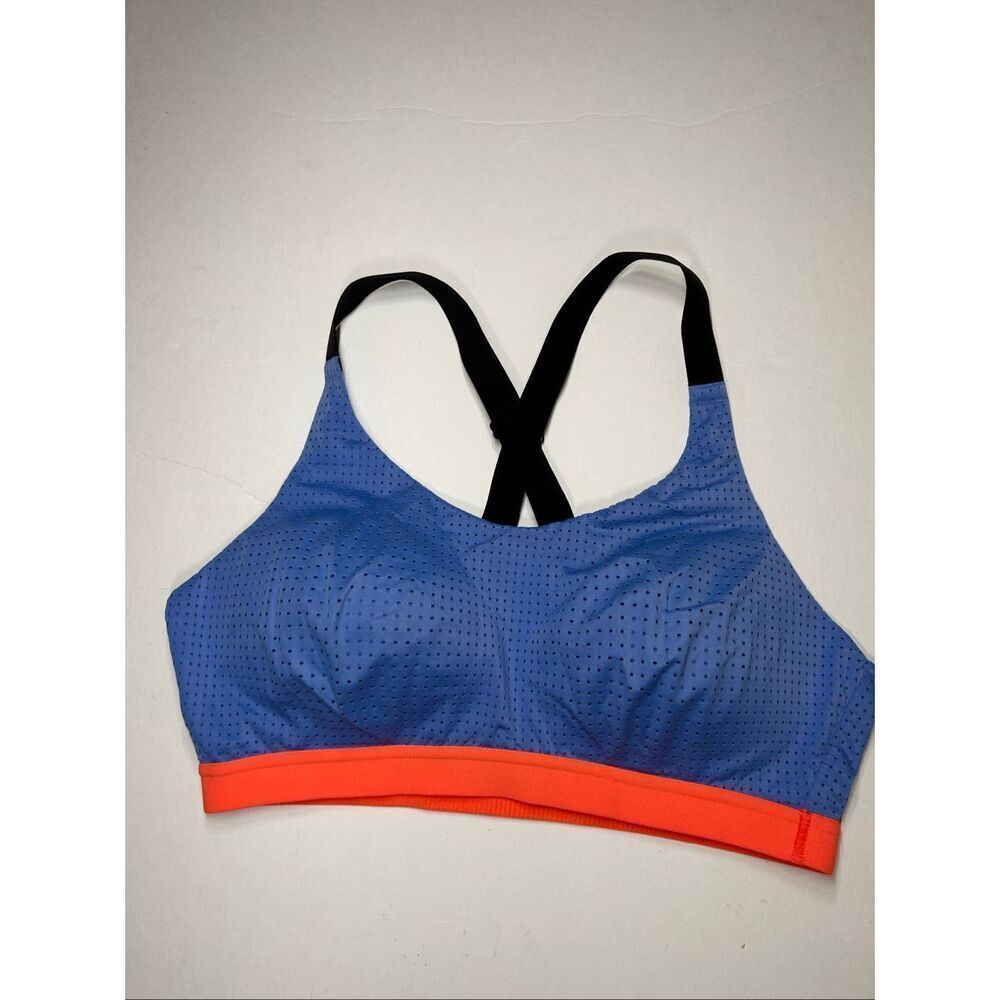 Victoria Secret Sport Blue & Orange Racerback Sports Bra Size 36B Padded Mesh - Picture 6 of 6